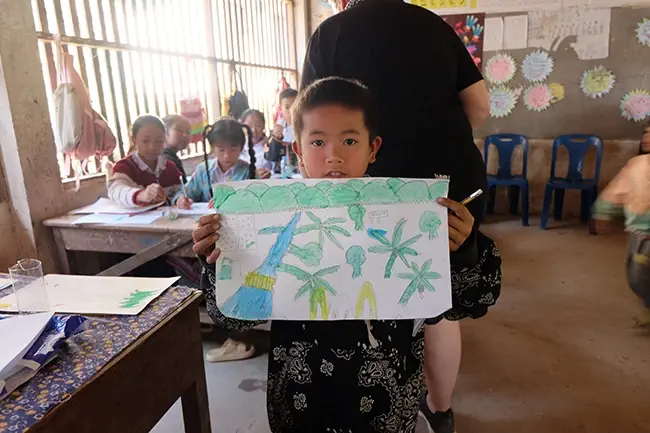 atelier peinture école pakbeng laos